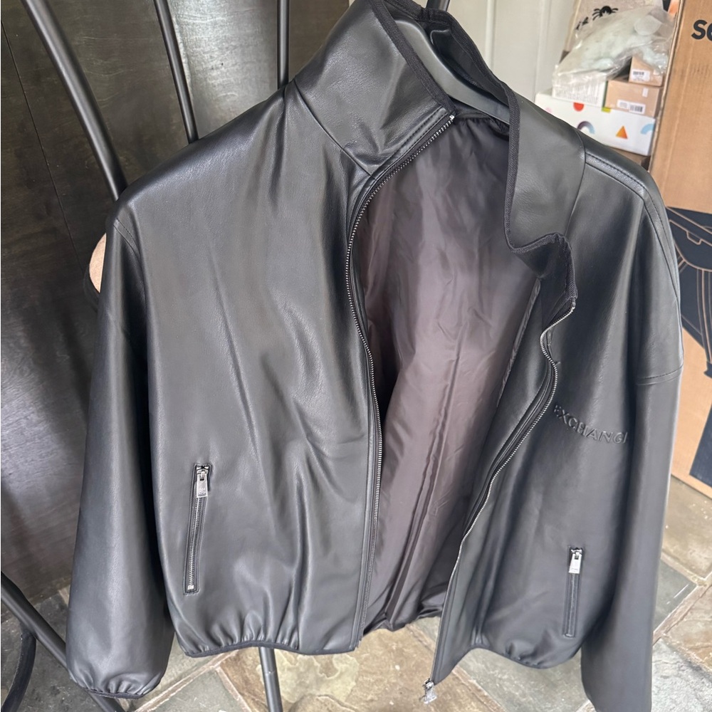 Armani Exchange Black Bomber Jacket